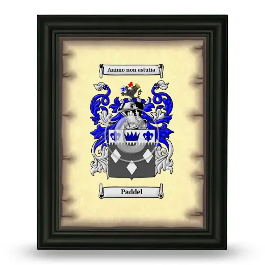 Paddel Coat of Arms Framed - Black