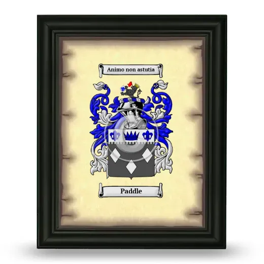 Paddle Coat of Arms Framed - Black