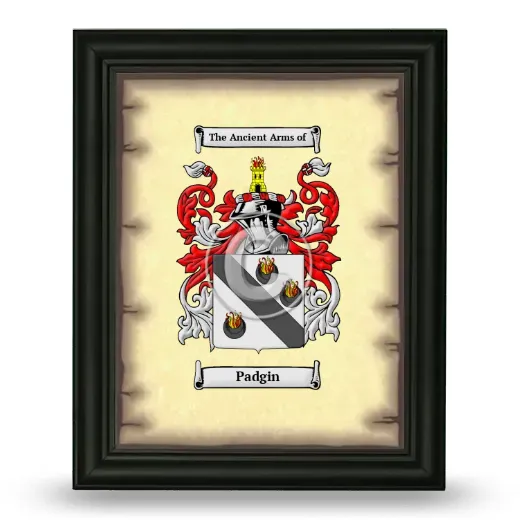 Padgin Coat of Arms Framed - Black