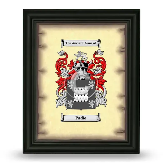 Padie Coat of Arms Framed - Black