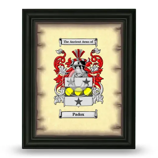 Padox Coat of Arms Framed - Black