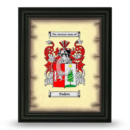 Padres Coat of Arms Framed - Black
