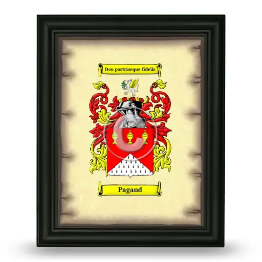 Pagand Coat of Arms Framed - Black