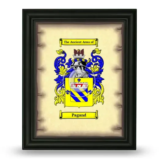 Pagand Coat of Arms Framed - Black
