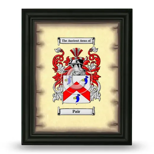Pair Coat of Arms Framed - Black