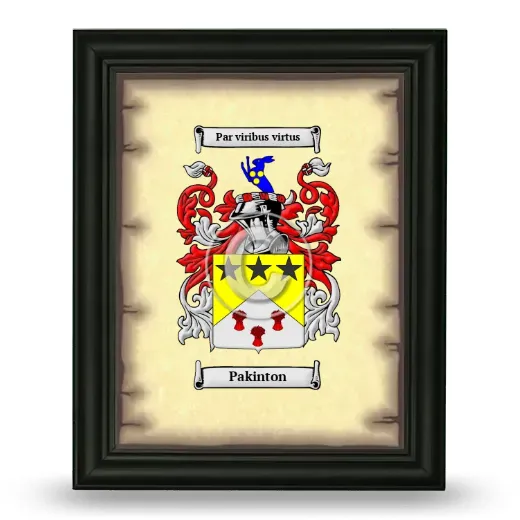 Pakinton Coat of Arms Framed - Black