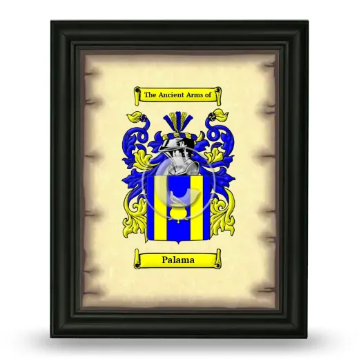Palama Coat of Arms Framed - Black