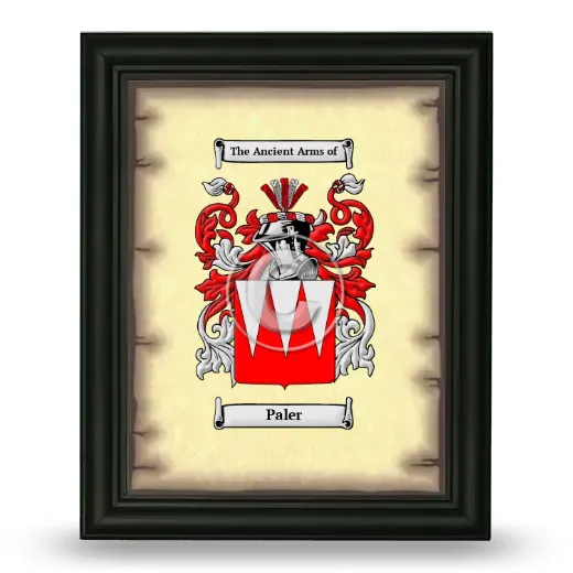 Paler Coat of Arms Framed - Black