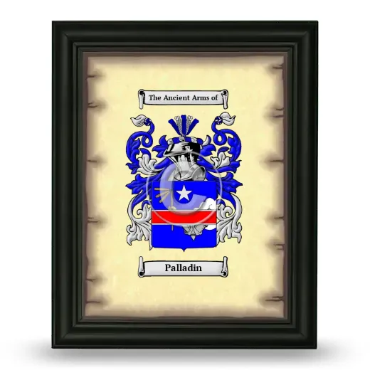 Palladin Coat of Arms Framed - Black