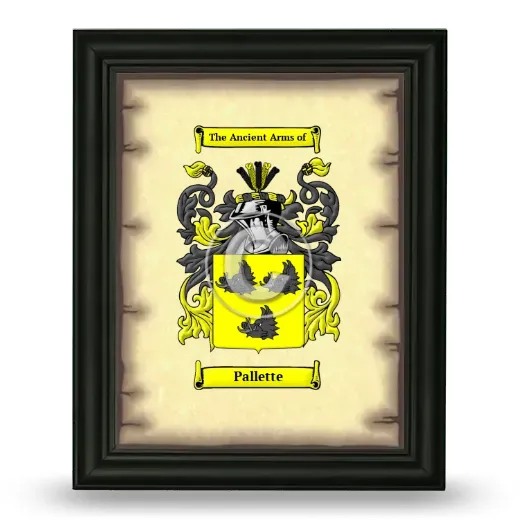 Pallette Coat of Arms Framed - Black