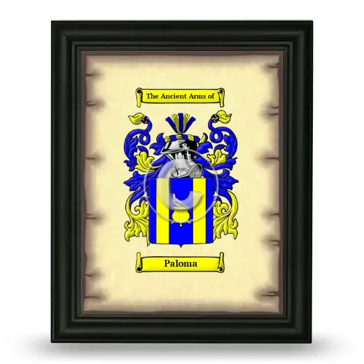 Paloma Coat of Arms Framed - Black