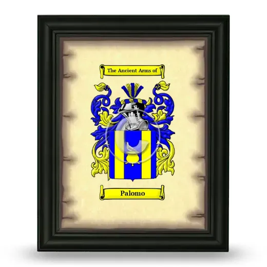 Palomo Coat of Arms Framed - Black