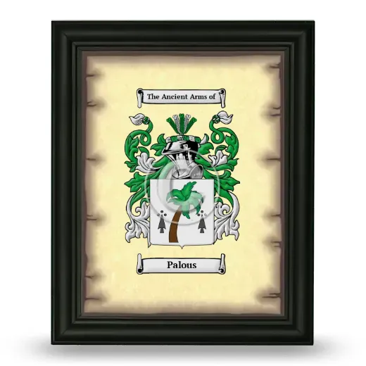 Palous Coat of Arms Framed - Black