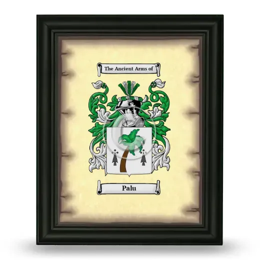Palu Coat of Arms Framed - Black