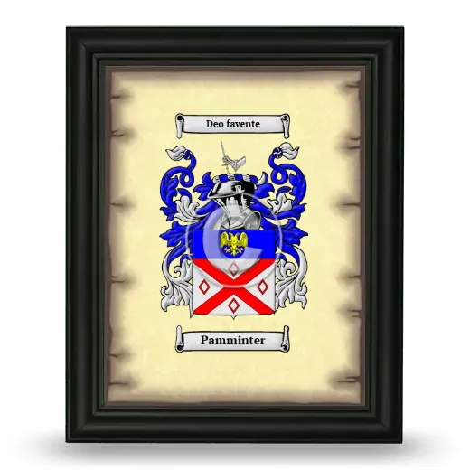 Pamminter Coat of Arms Framed - Black