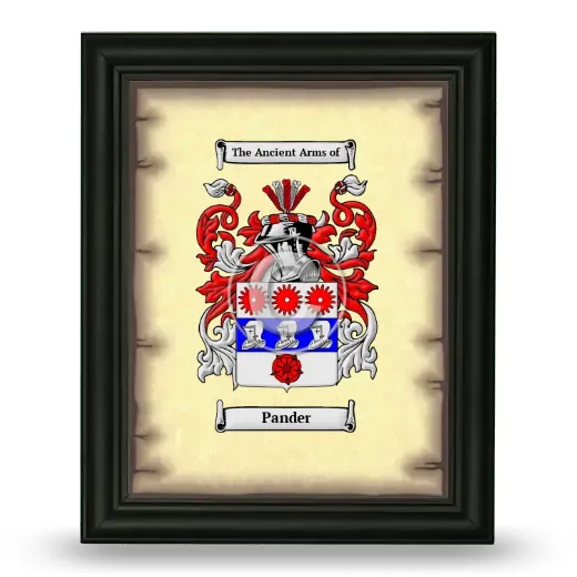 Pander Coat of Arms Framed - Black