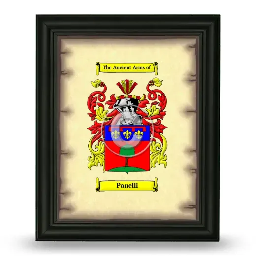 Panelli Coat of Arms Framed - Black