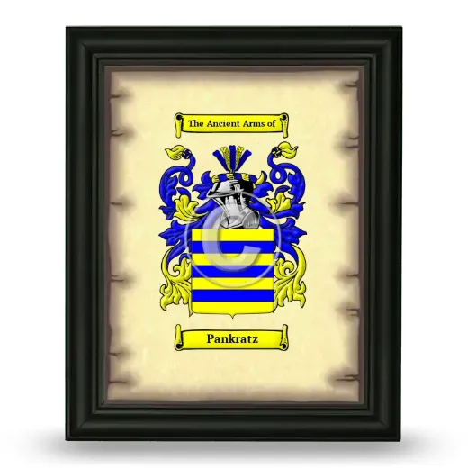 Pankratz Coat of Arms Framed - Black