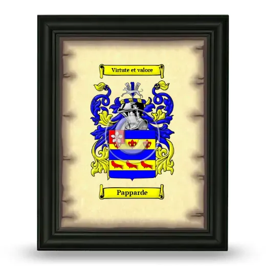 Papparde Coat of Arms Framed - Black