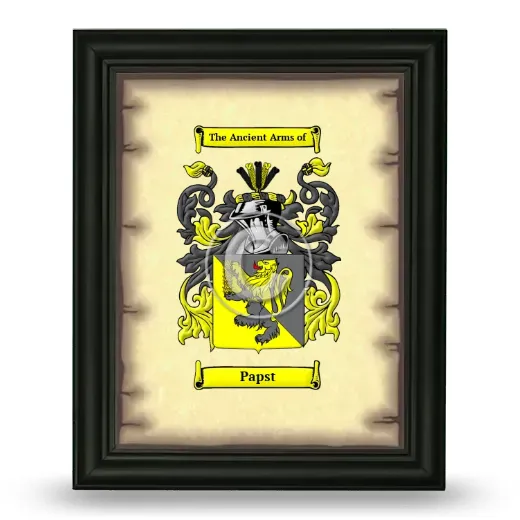 Papst Coat of Arms Framed - Black