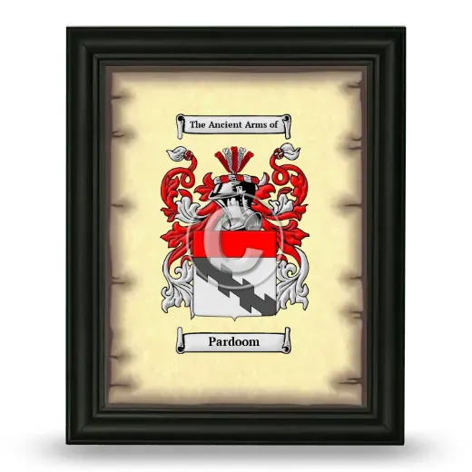Pardoom Coat of Arms Framed - Black