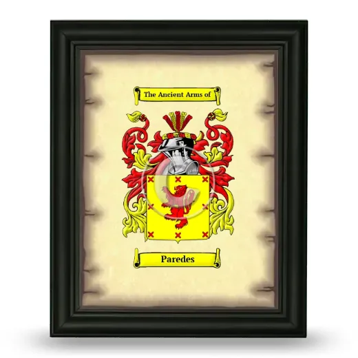 Paredes Coat of Arms Framed - Black