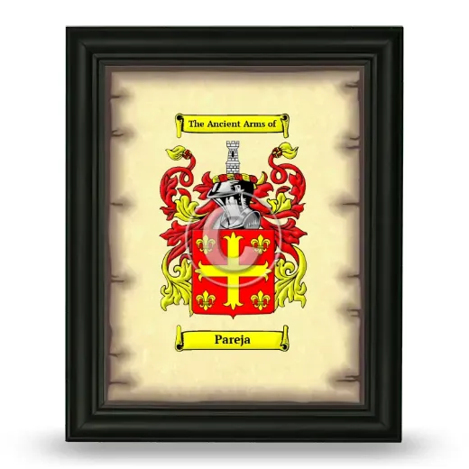 Pareja Coat of Arms Framed - Black