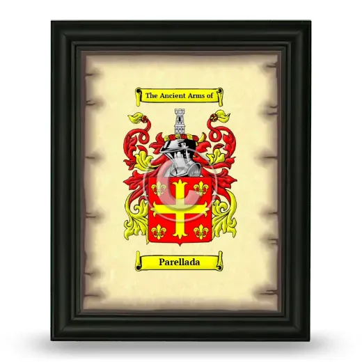 Parellada Coat of Arms Framed - Black