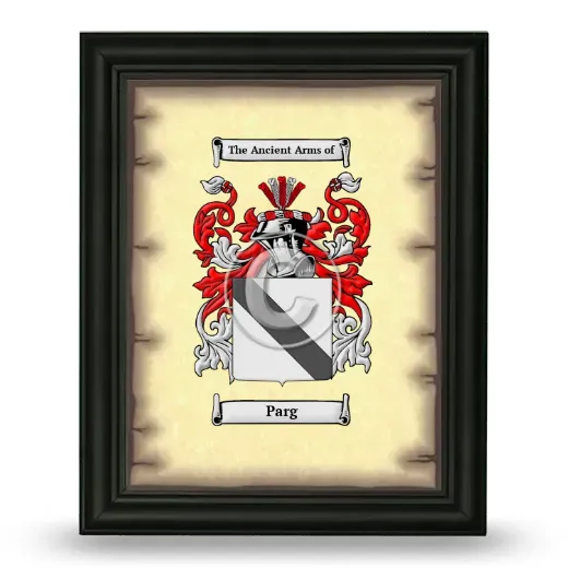 Parg Coat of Arms Framed - Black