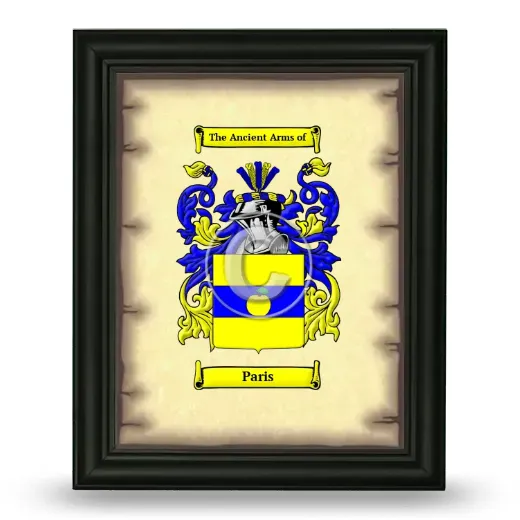 Paris Coat of Arms Framed - Black