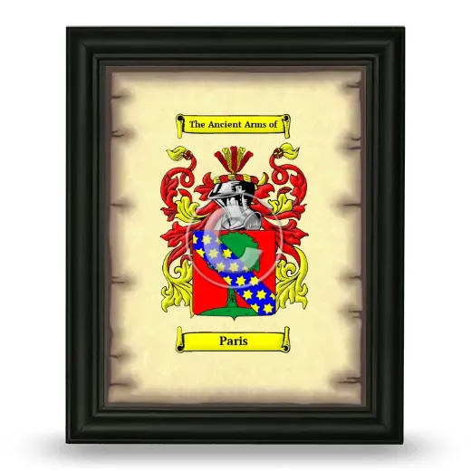 Paris Coat of Arms Framed - Black