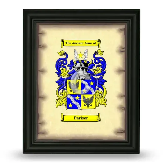 Pariser Coat of Arms Framed - Black
