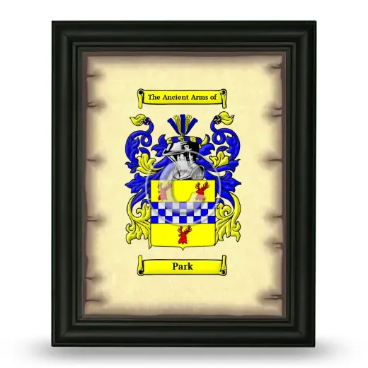 Park Coat of Arms Framed - Black