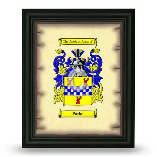 Parke Coat of Arms Framed - Black