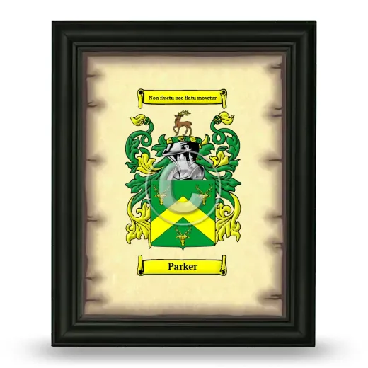 Parker Coat of Arms Framed - Black
