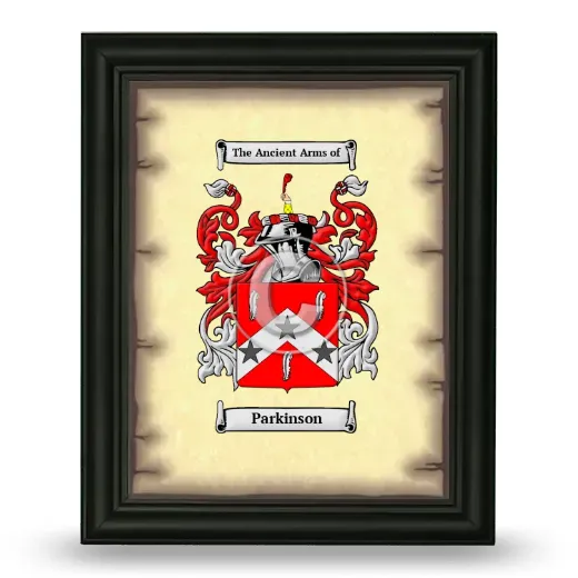 Parkinson Coat of Arms Framed - Black