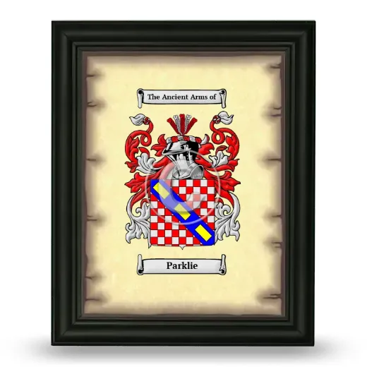 Parklie Coat of Arms Framed - Black