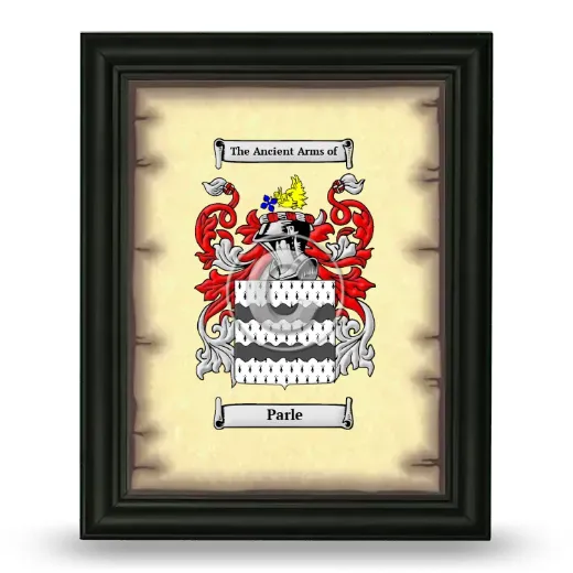 Parle Coat of Arms Framed - Black