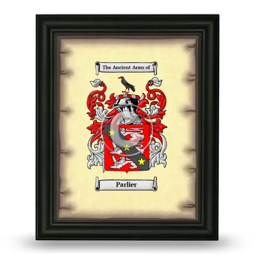 Parlier Coat of Arms Framed - Black