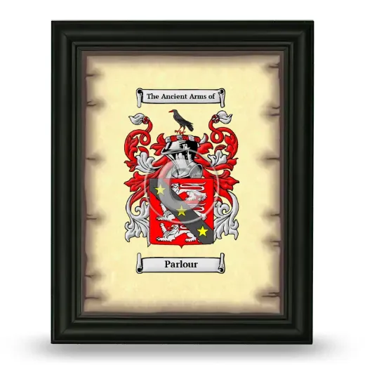 Parlour Coat of Arms Framed - Black