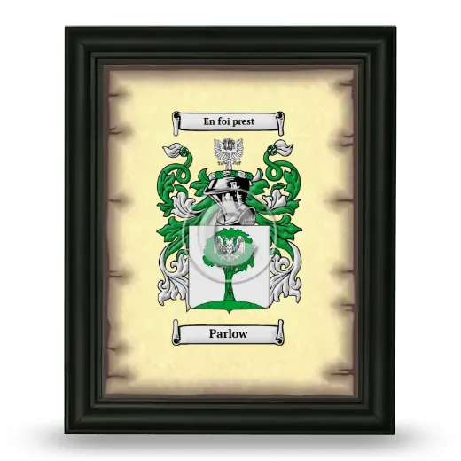 Parlow Coat of Arms Framed - Black