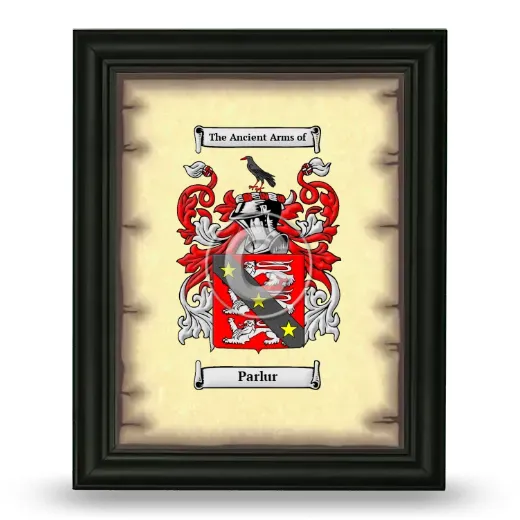 Parlur Coat of Arms Framed - Black