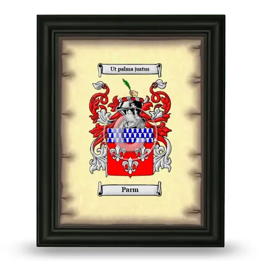 Parm Coat of Arms Framed - Black