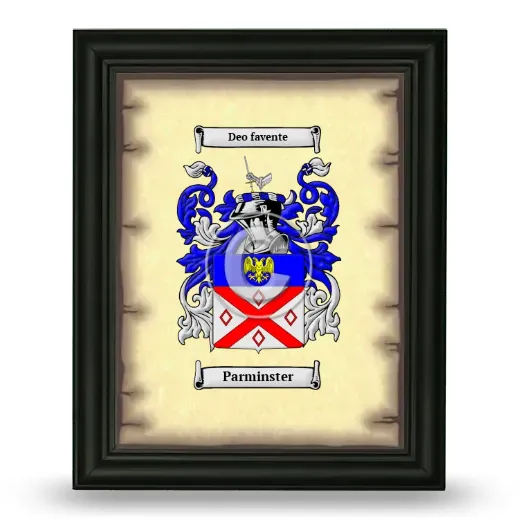 Parminster Coat of Arms Framed - Black