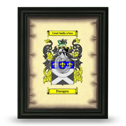 Parogen Coat of Arms Framed - Black