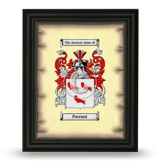 Parrant Coat of Arms Framed - Black