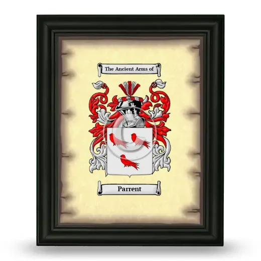 Parrent Coat of Arms Framed - Black