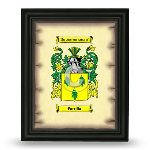 Parrilla Coat of Arms Framed - Black
