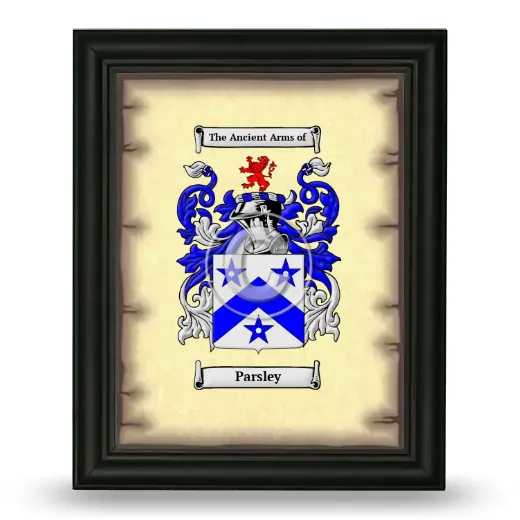 Parsley Coat of Arms Framed - Black