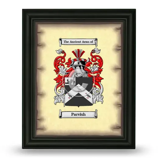 Parvish Coat of Arms Framed - Black